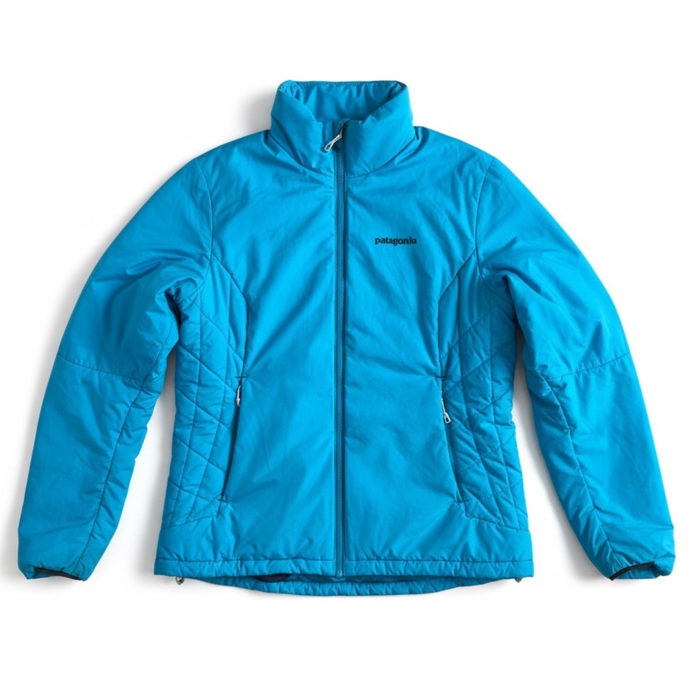 Patagonia Packable Puffer Jacket Outdoor Gorpcore Hiking Travel Turquoise Blue M